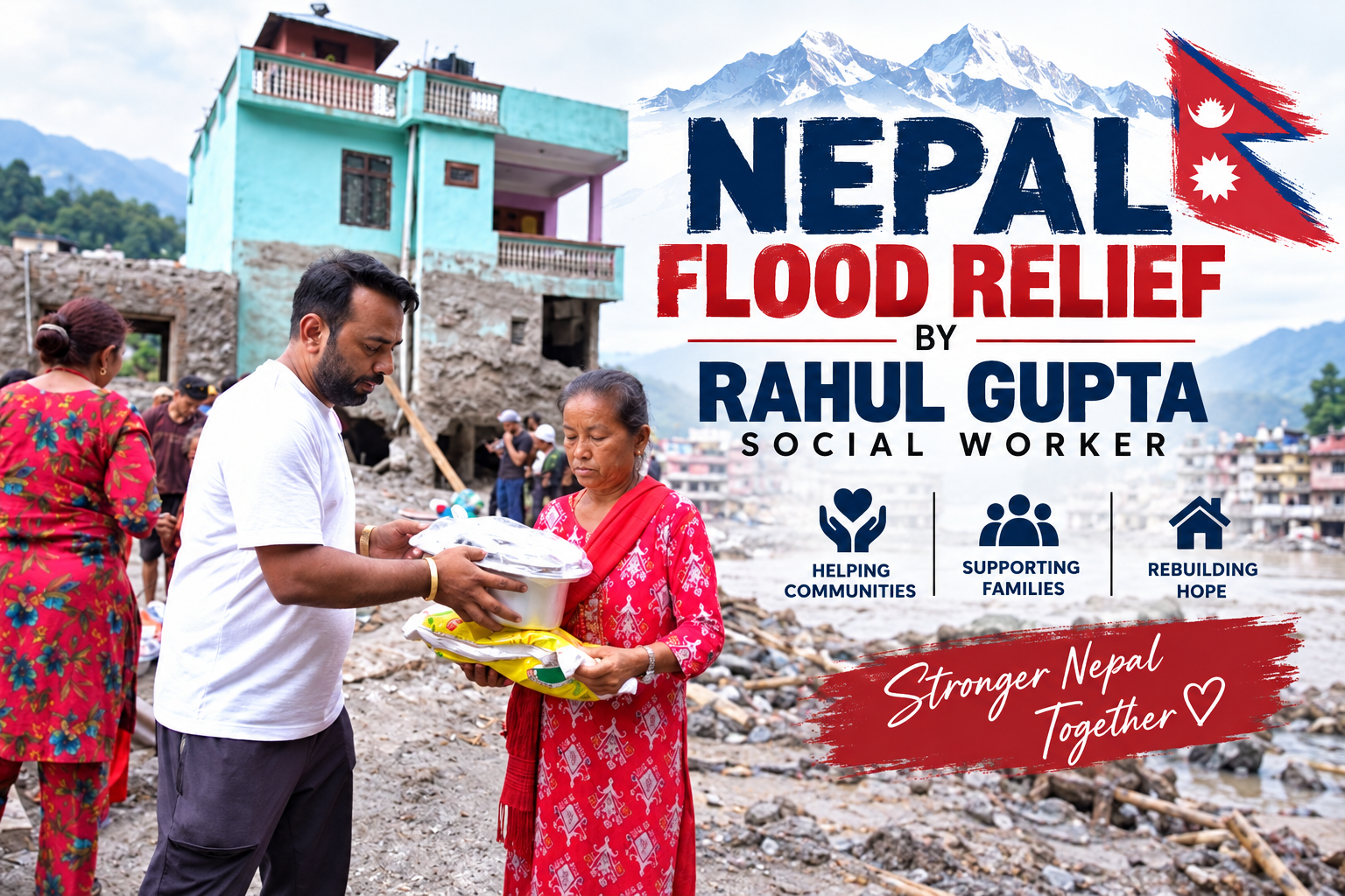 Rahul Gupta Helps Flood-Affected People in Nepal